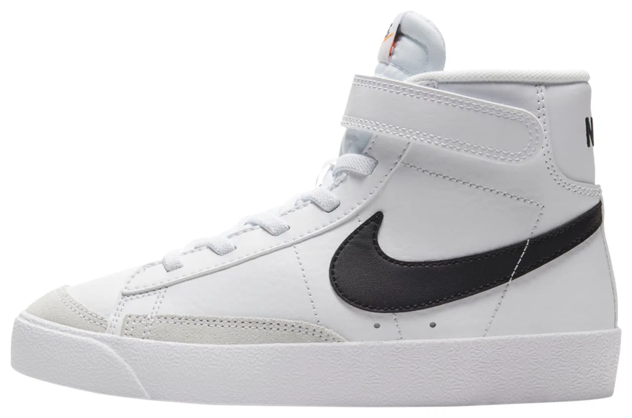 Кроссовки для мальчиков Blazer Mid '77 Nike, цвет White/Black/Orange — фото 3