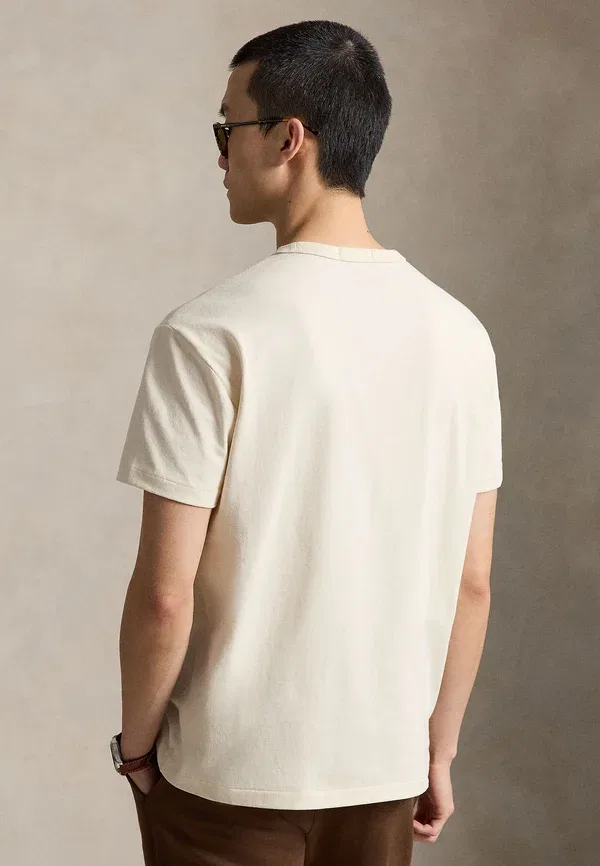 Футболка хлопковая Classic Fit Big Pony Jersey T-shirt Polo Ralph Lauren, кремовый — фото 3