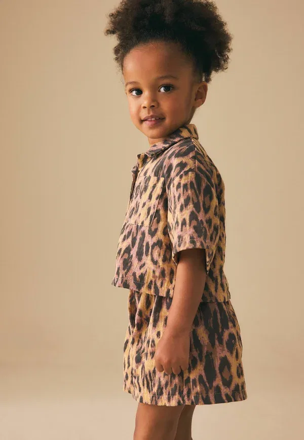 Комплект из рубашки и шорт с принтом Animal Print, Next, animal print, животный принт — фото 4