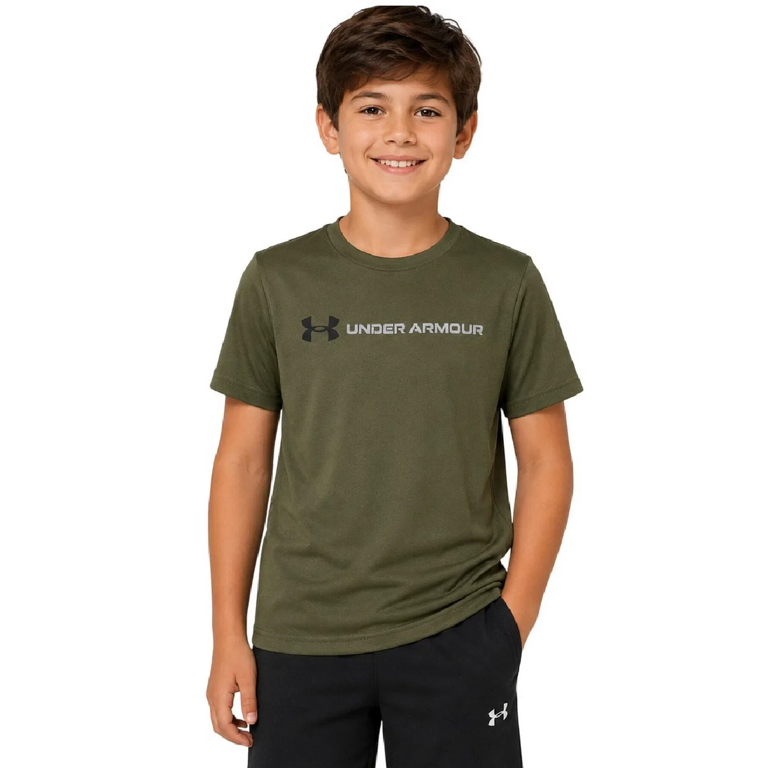 Детская футболка с принтом Logo Kinder Marine OD Grun Under Armour, Graugrun — фото 4