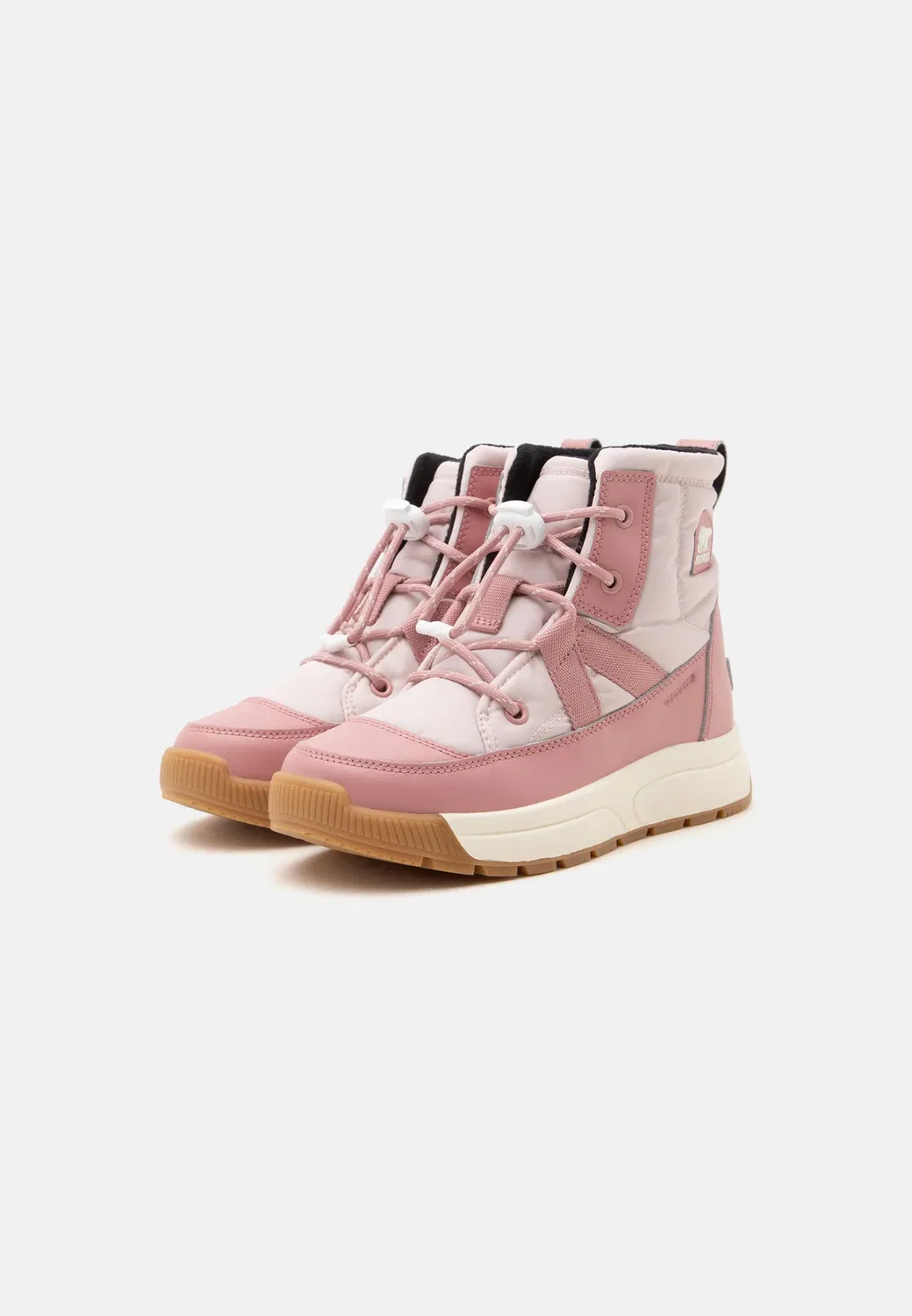 Детские унисекс ботинки Whitney III Mid WP - зимние ботинки Sorel, Pink Salt/Eraser Pink — фото 2