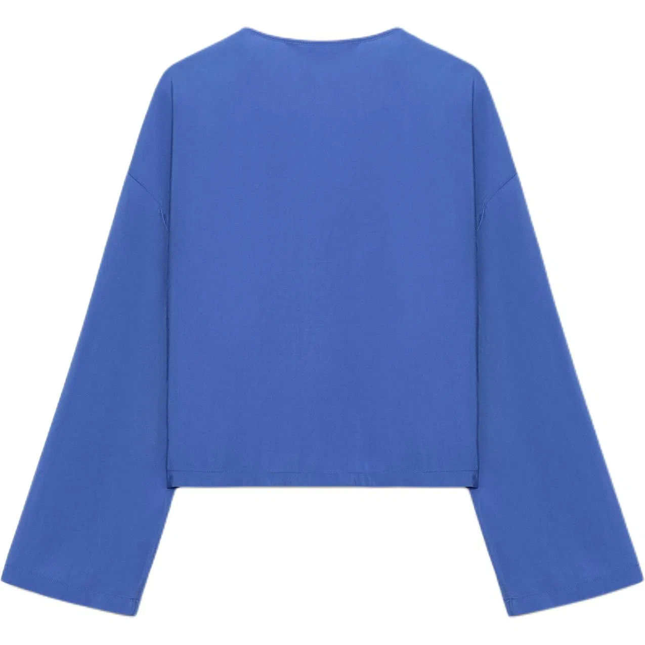 Женская рубашка с V-образным вырезом Cobalt ZARA, Cobalt — фото 3