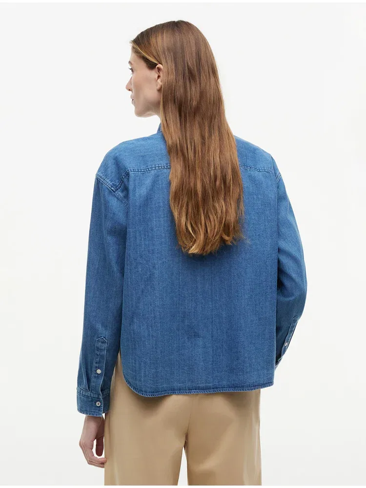 Рубашка джинсовая TOMMY HILFIGER, Blue — фото 3