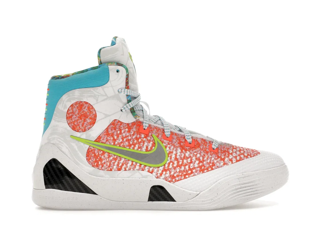 Детские кроссовки для баскетбола Nike Kobe 9 Elite Protro, White/Reflective Silver/Chlorine Blue/Black