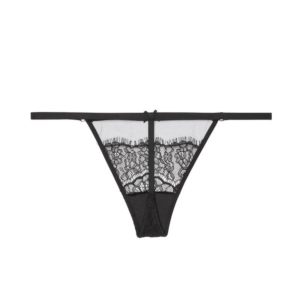 

Трусы Victorias Secret Dream Angels Mesh and Lace V-String, черный