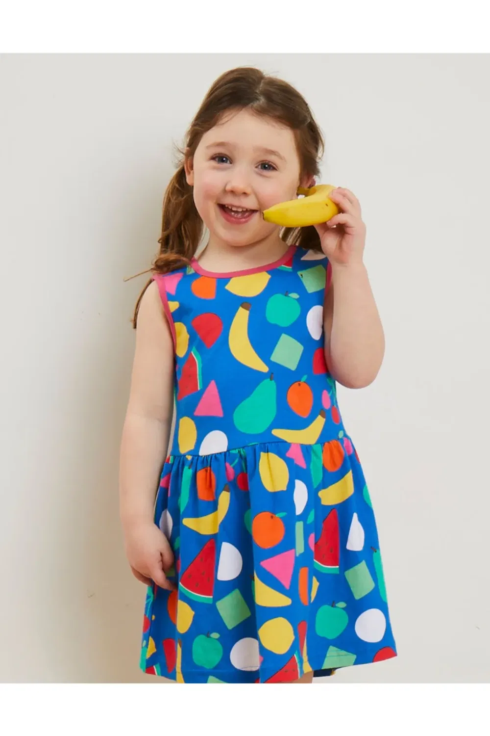 Детское платье с фруктовым принтом Fruit Print Summer Dress Toby Tiger, Multi — фото 3