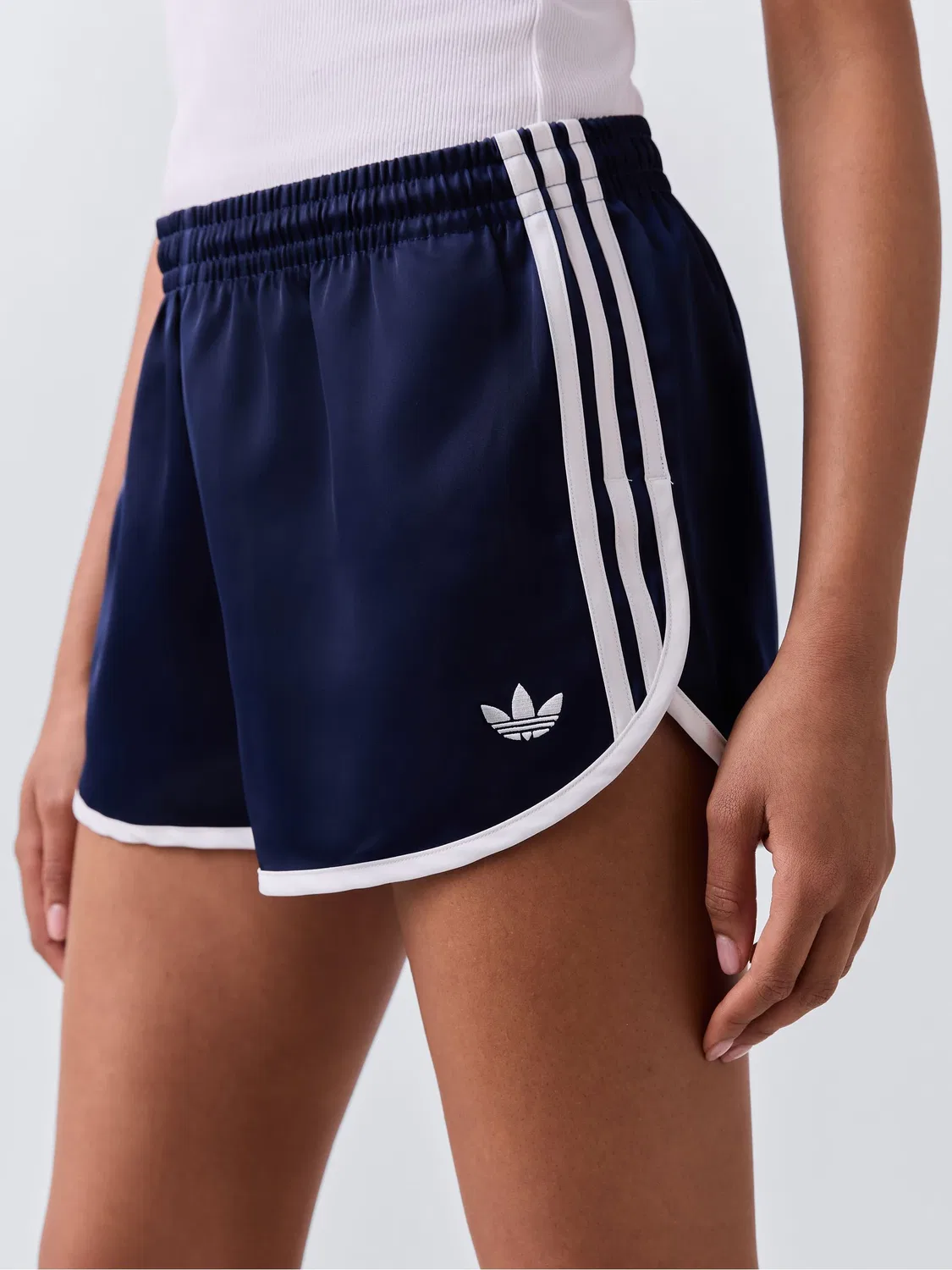Шорты спринтерские с полосками adidas originals, Navy Blue — фото 2