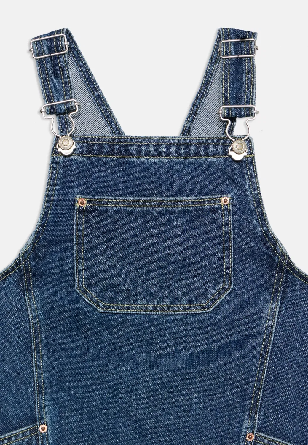 Короткое платье-спенсер Kmgcille - джинсовое платье Only Mini, Dark Blue Denim — фото 4
