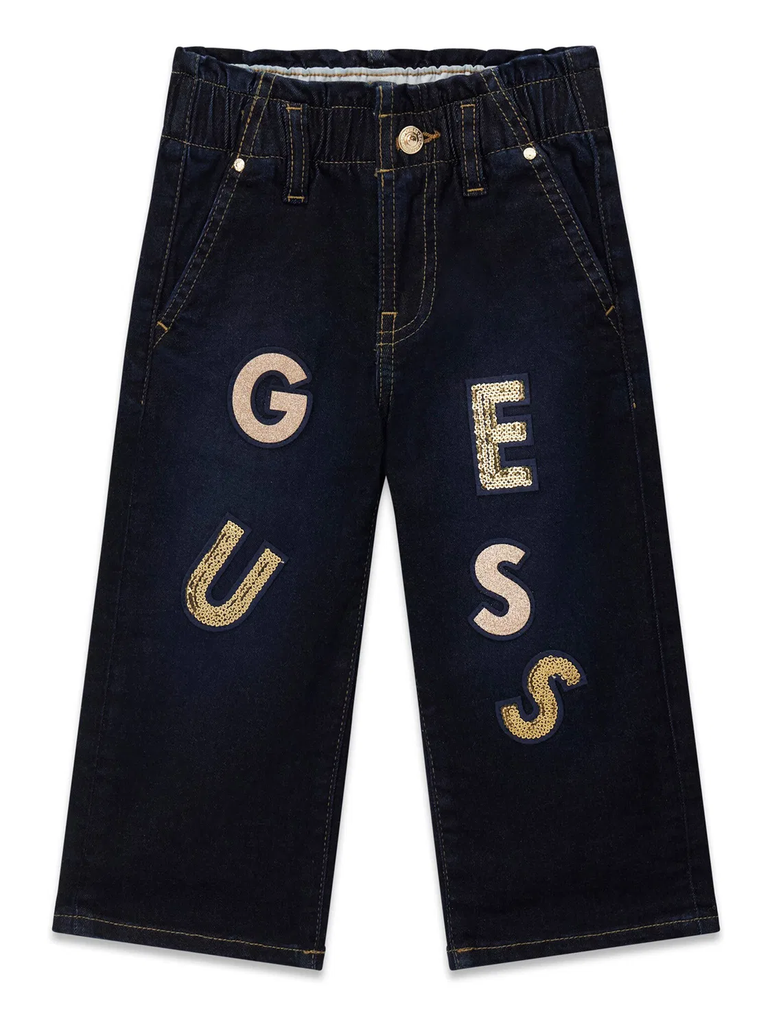 Джинсы клеш для девочки Guess, темно-синий