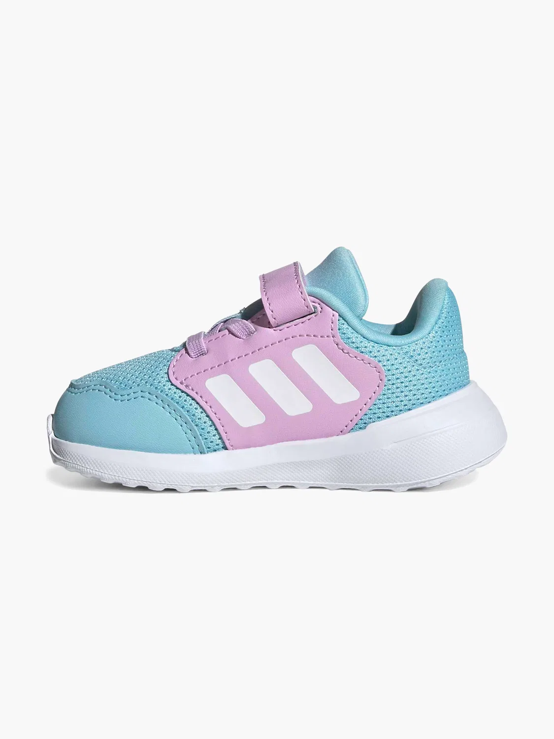 Детские кроссовки с эластичной шнуровкой и липучкой Adidas, синий — фото 3