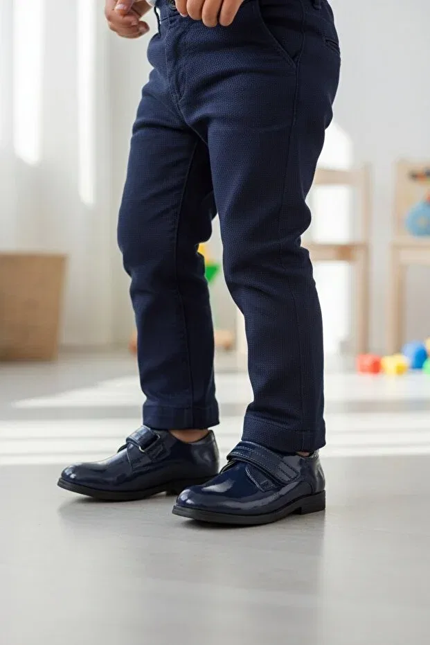 Детские туфли для мальчиков ортопедические Pediashoes, Navy Blue — фото 2