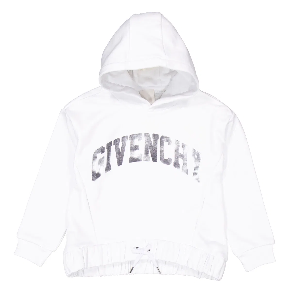 Детский худи с длинным рукавом с логотипом Girls Logo-Print Long Sleeve Hoodie Givenchy, White