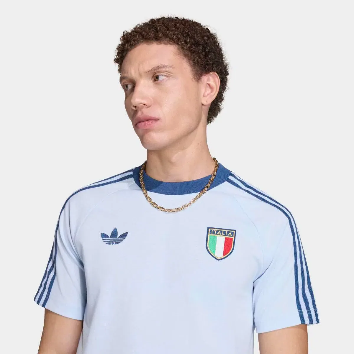 Мужская футболка с принтом Italia adidas Originals, Azul — фото 4