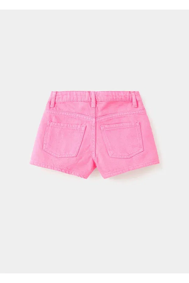 Детские шорты для девочек джинсовые Mango Kids, Fuchsia — фото 2