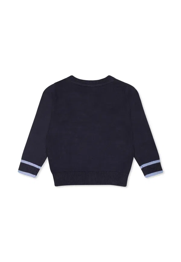 Кардиган хлопковый Cardigan Tru Trussardi Junior, синий — фото 2