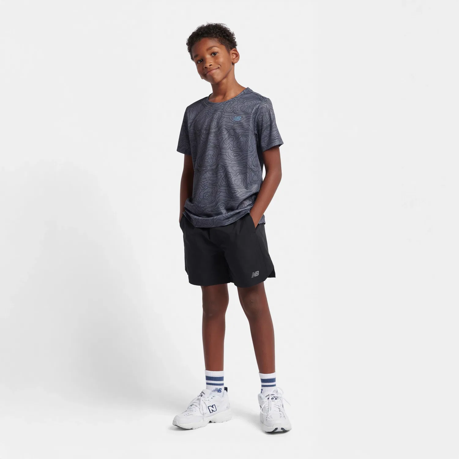 Детские спортивные шорты с светоотражающими деталями NB Essential Athletic New Balance, Black — фото 2