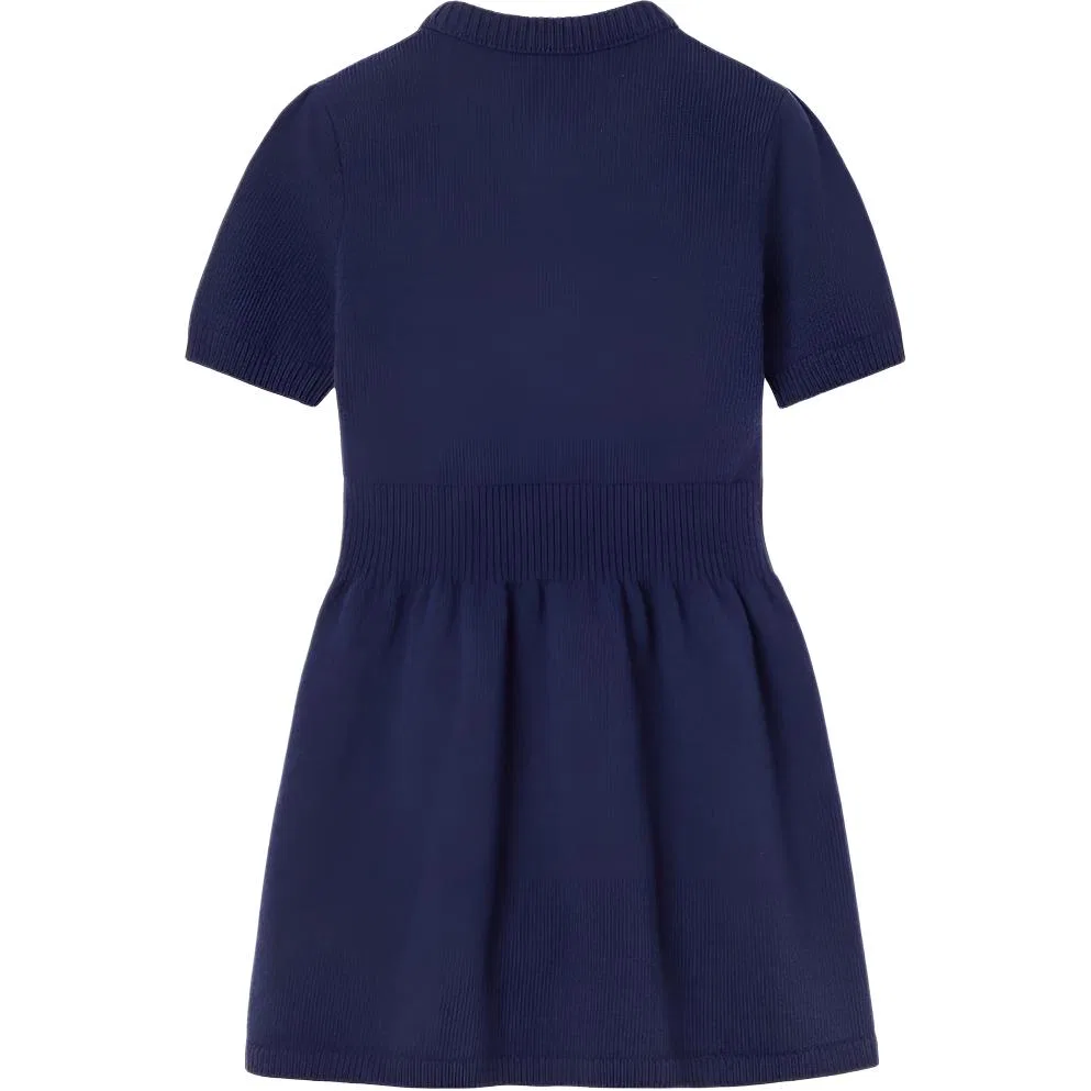 Платье для девочек с круглым вырезом, короткое, GUCCI, Dark Blue — фото 3