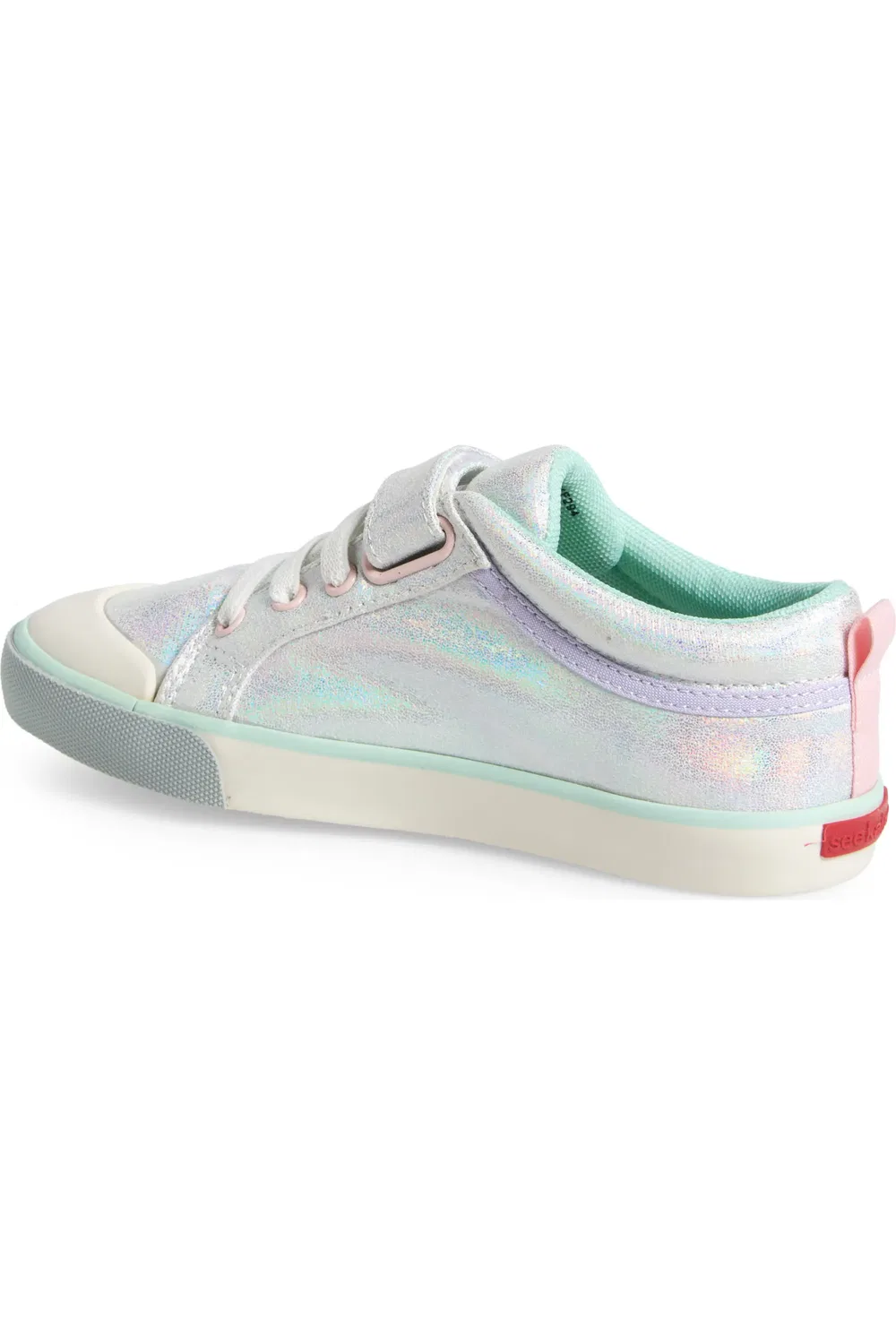 Кроссовки детские с регулируемой застежкой Kristin See Kai Run, Silver Metallic — фото 2
