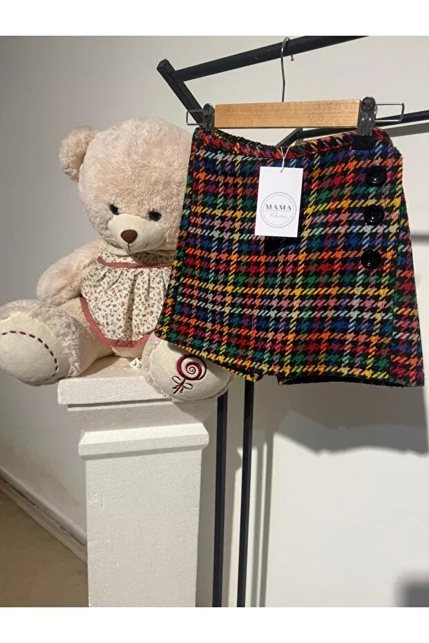 Детские шорты-юбка для девочек с принтом Scrambles shorts skirt Mama Choice, Multicolor