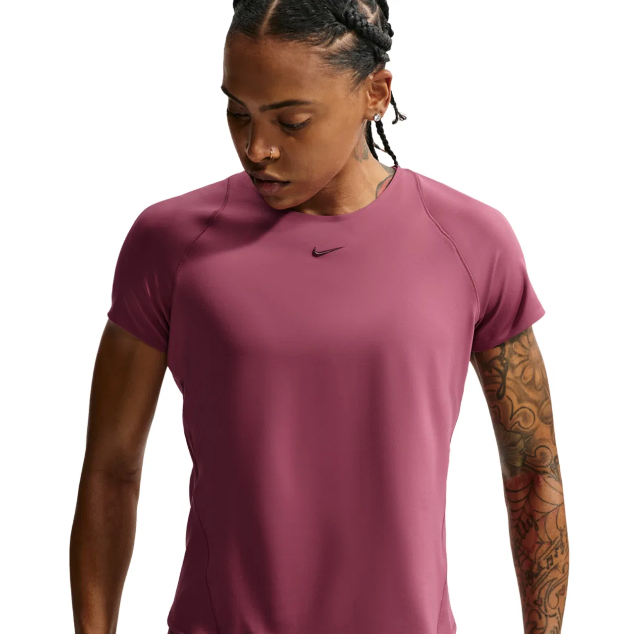 Женская футболка с коротким рукавом Nike Dri-FIT Universa, Mystic Dates/Pink Smoke