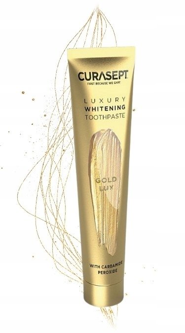 Отбеливающая зубная паста с частицами золота CURASEPT Gold Luxury 75 мл Inna marka — фото 2