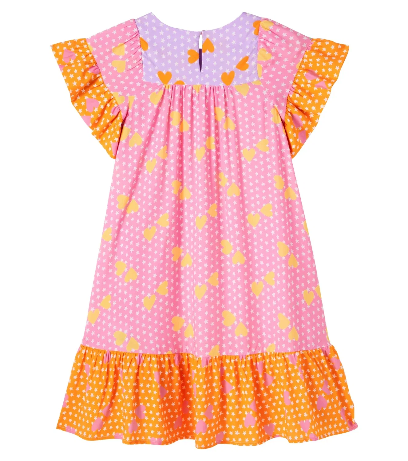 Платье в стиле колорблок с принтом Stella Mccartney Kids, розовый — фото 4
