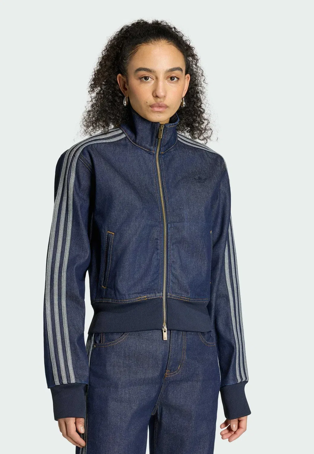 Спортивная куртка Firebird из денима - джинсовая куртка Adidas Originals, Indigo Denim