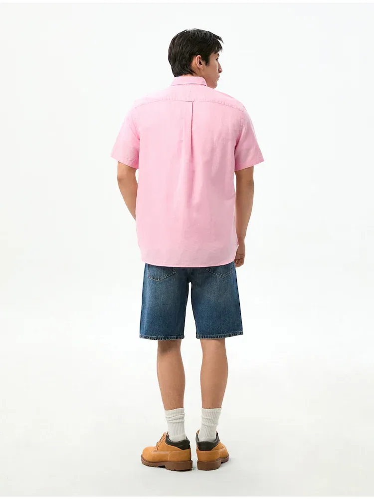 Рубашка из льняной смеси Regular Fit, Modern Linen Blend TOMMY HILFIGER, Pink — фото 3