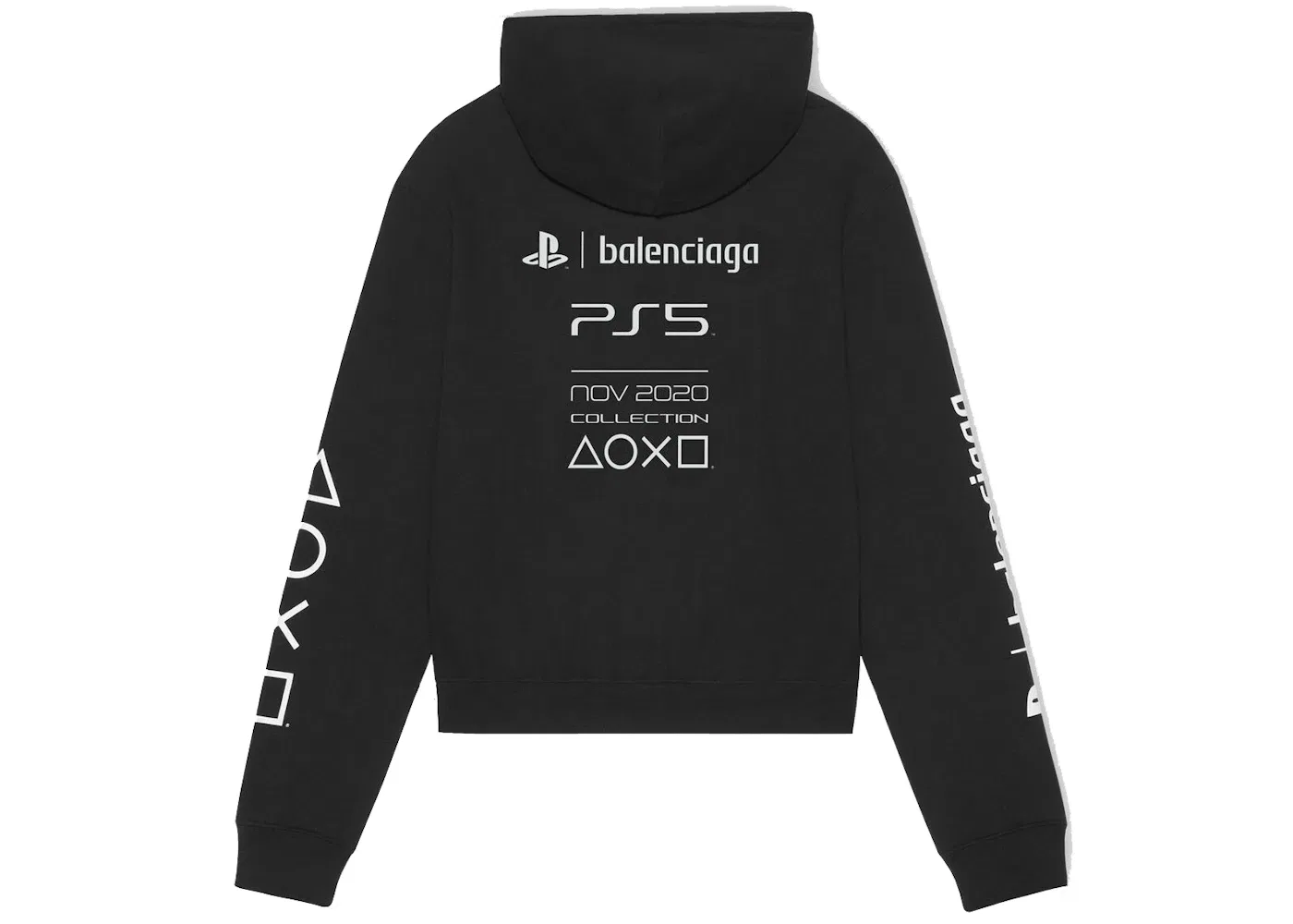 Мужской худи с принтом Hoodie Balenciaga, Black — фото 2