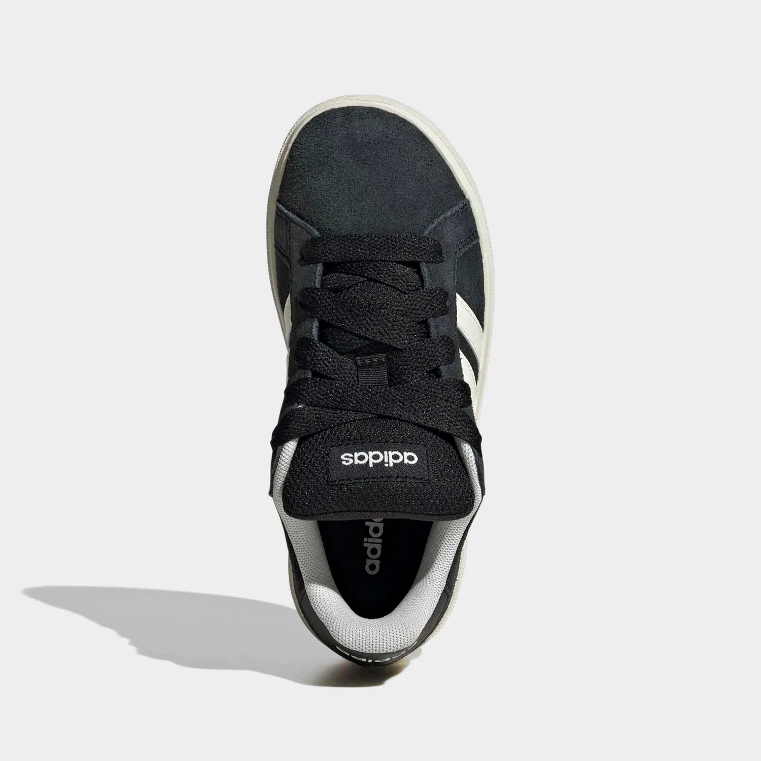 Детские кроссовки с замшевым верхом Grand Court 00 Base Adidas, Schwarz Weiss — фото 4