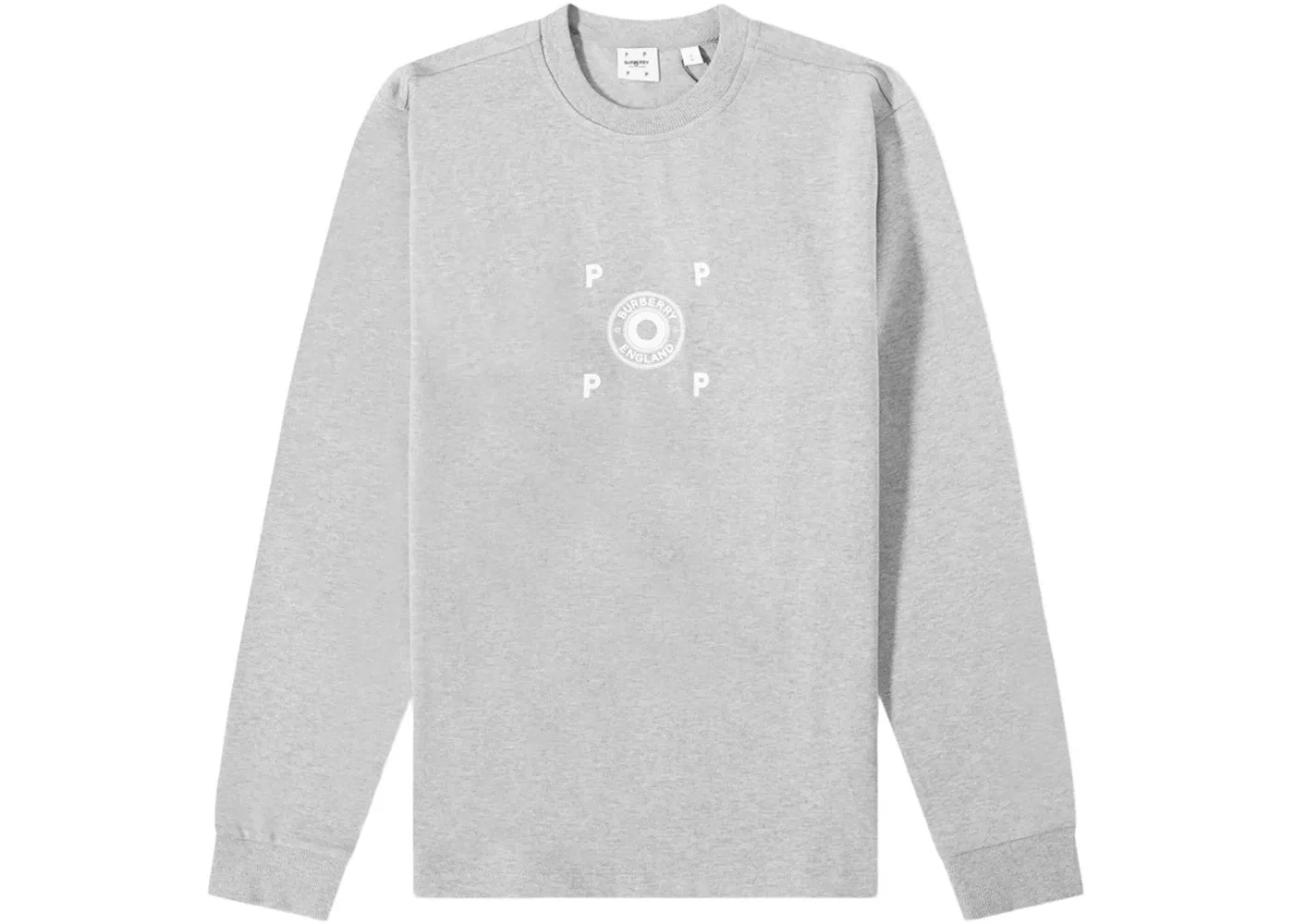 Мужская футболка с длинным рукавом Raffy Tee Burberry, Pale Grey Melange