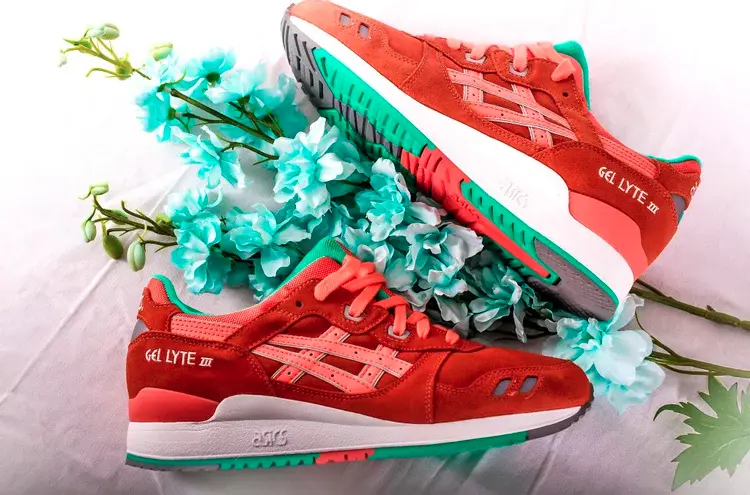 Кроссовки gel lyte 3 'fresh salmon' Asics, апельсин — фото 4
