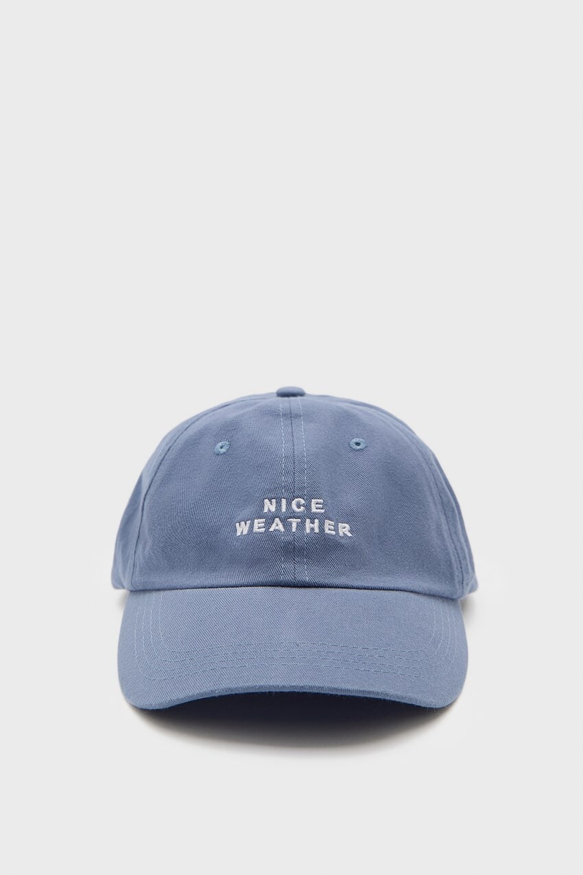 

Кепка с вышитой надписью Pull&Bear, синий