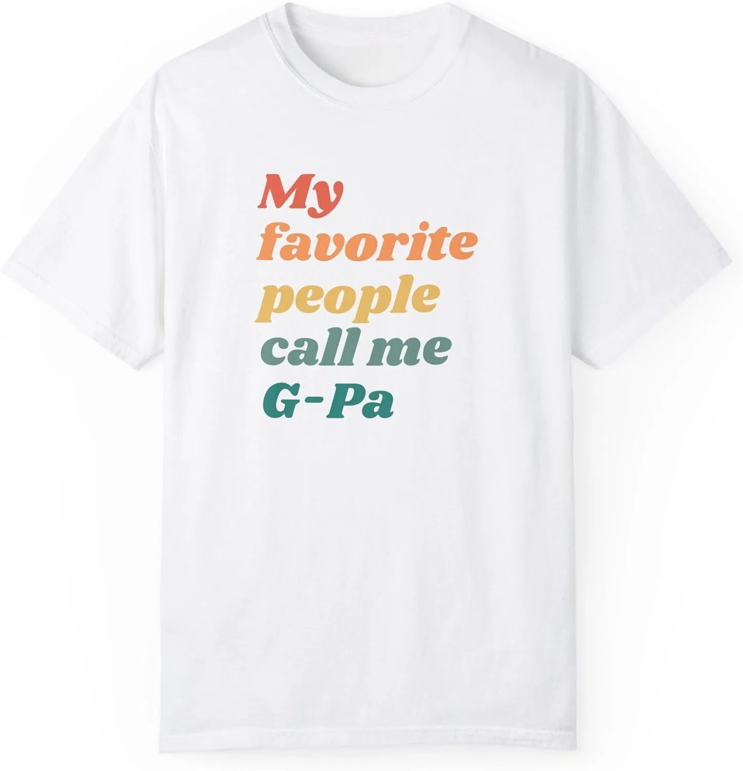 Футболка с принтом Grandpa, Comfort Colors 1717, White
