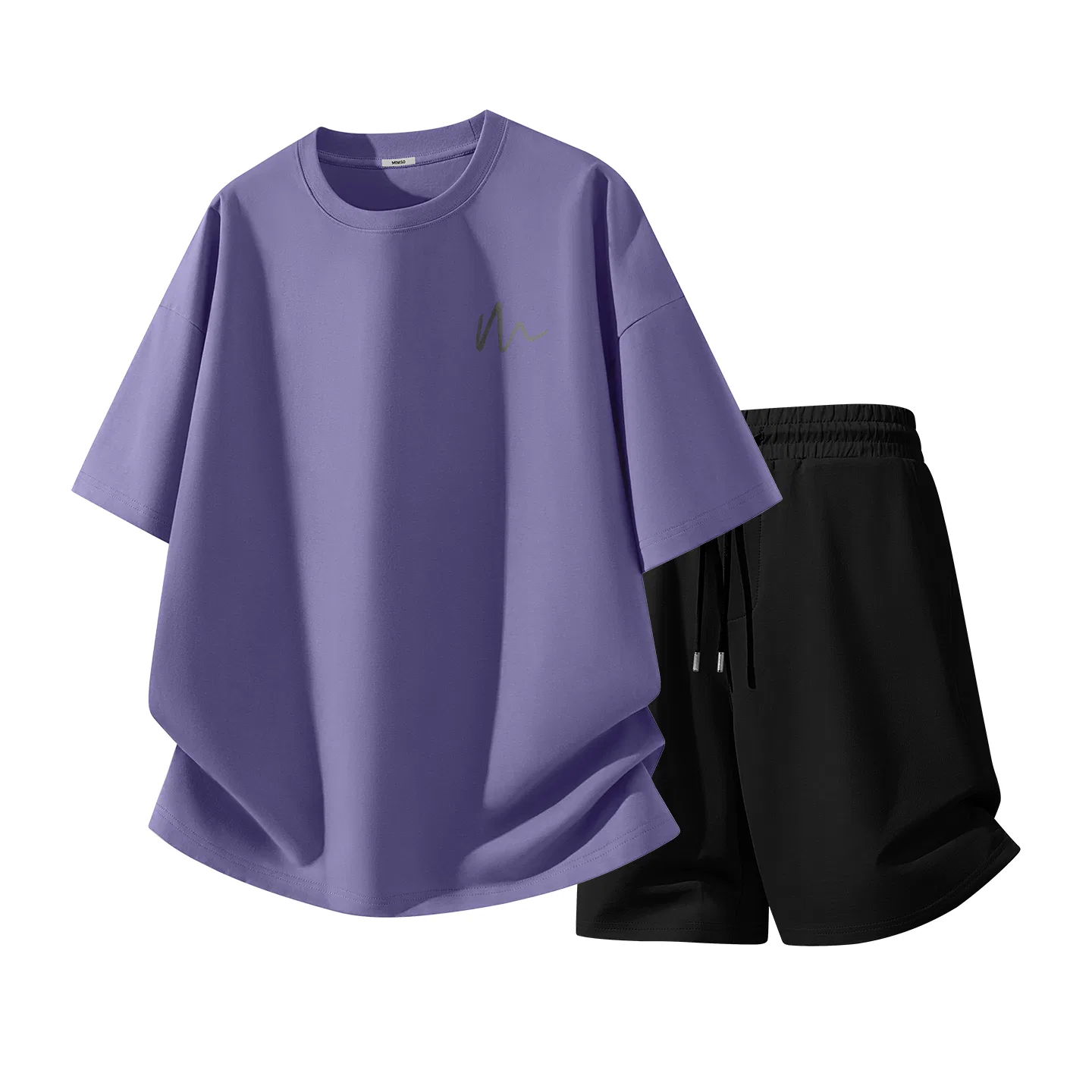 Детский комплект спортивной одежды Free Line Chest Logo MINISO, Purple