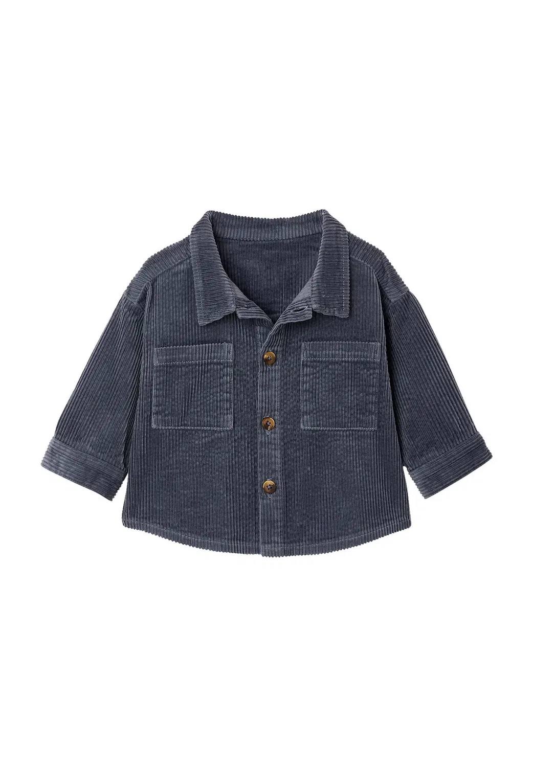 Cord-Hemdjacke baby jungen mit knopfleiste - рубашка Vertbaudet, Graublau