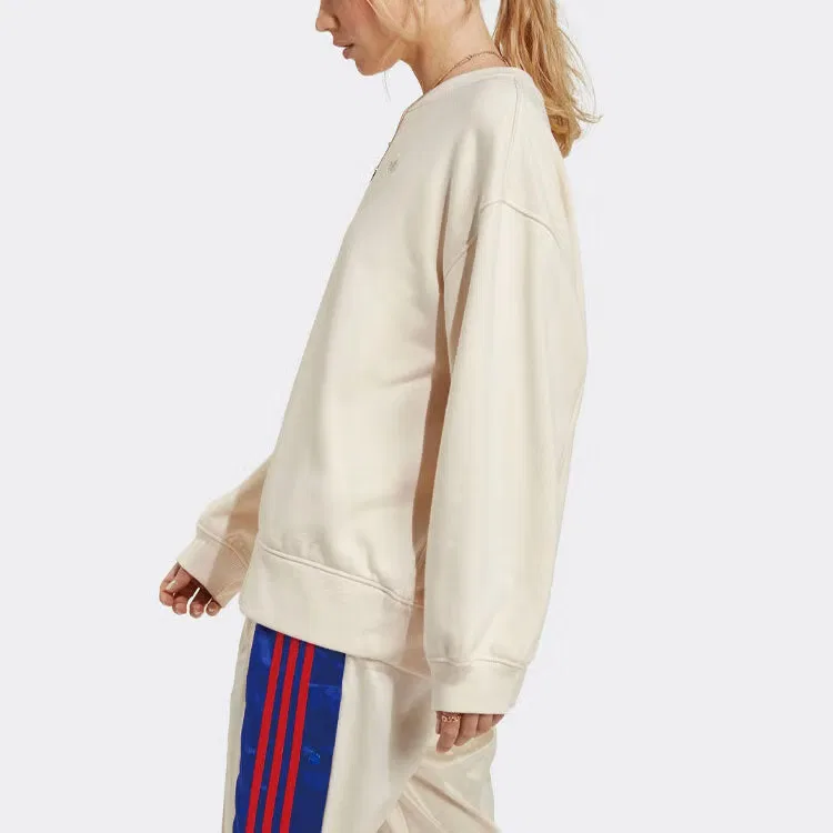 Свитшот оверсайз Adidas, белый — фото 4
