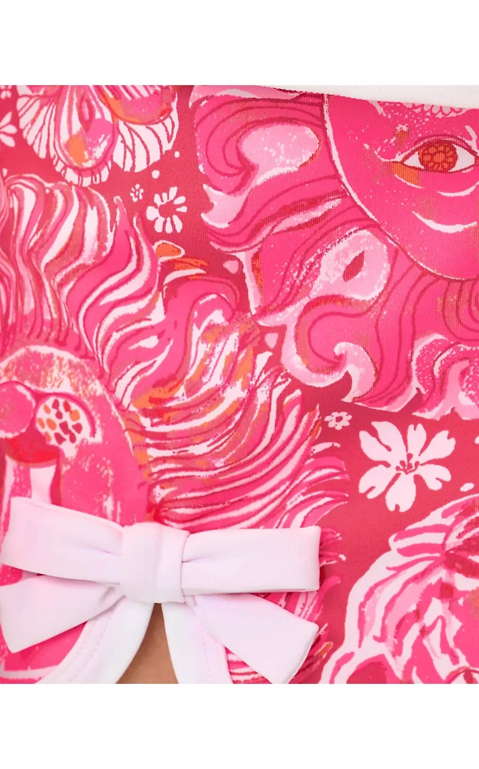 Детская юбка-шорты с завышенной посадкой и бантом Mini Monica Paradise Punch Jims Stuff Lilly Pulitzer, Paradise Punch Jims Stuff — фото 3