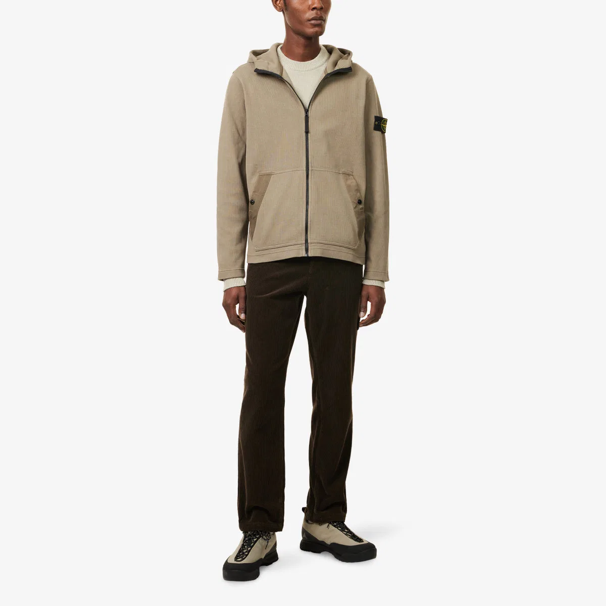 Хлопковая толстовка Compass-badge на молнии Stone Island, зеленый — фото 2