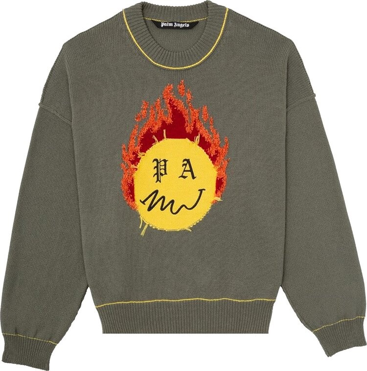 

Свитер Palm Angels Burning Head Sweater 'Yellow', желтый