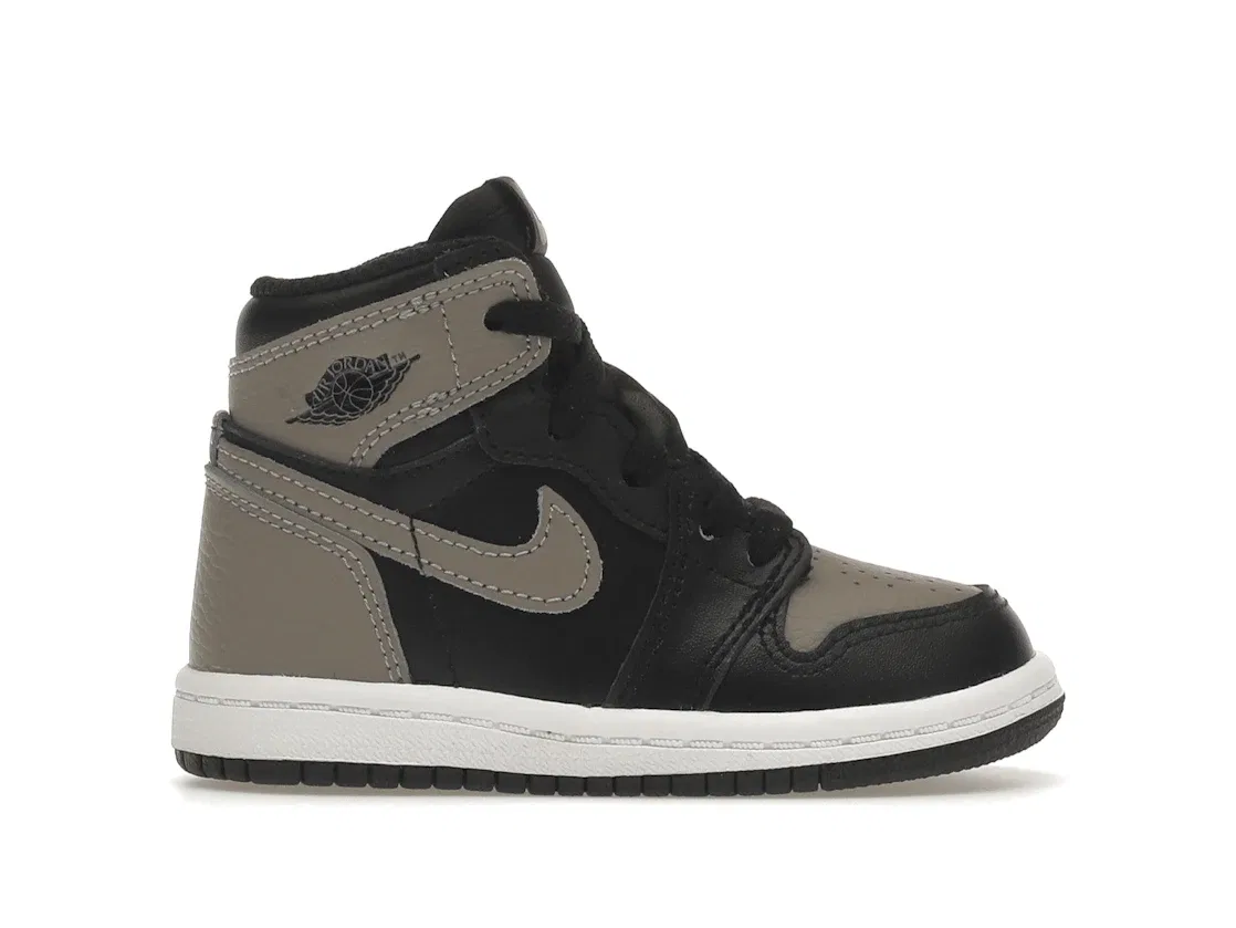 Детские кроссовки высокие с цветовой гаммой Jordan 1 Retro High Shadow (2018) (TD) Jordan, Black/Shadow Grey-White