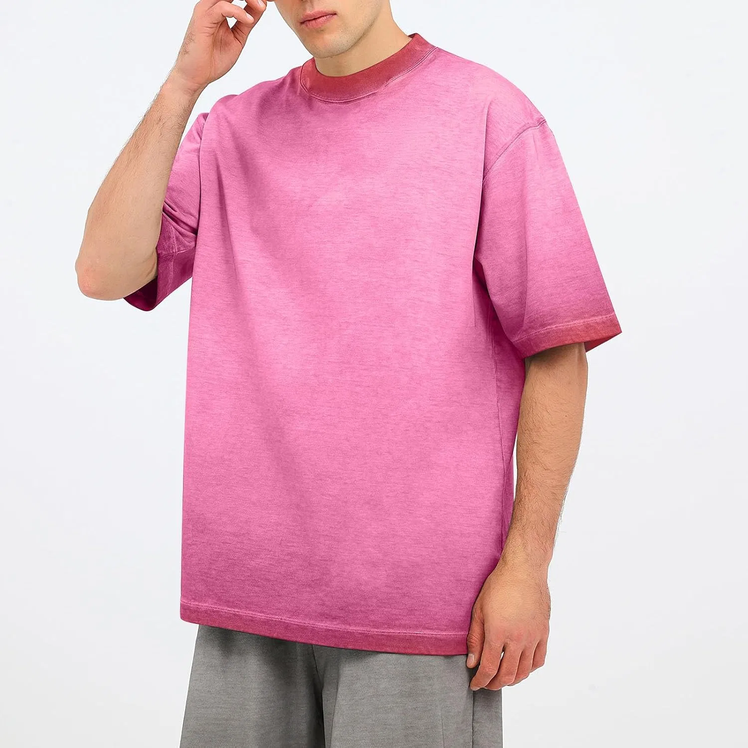 Мужская футболка с градиентом tie-dye, Hot Pink — фото 2