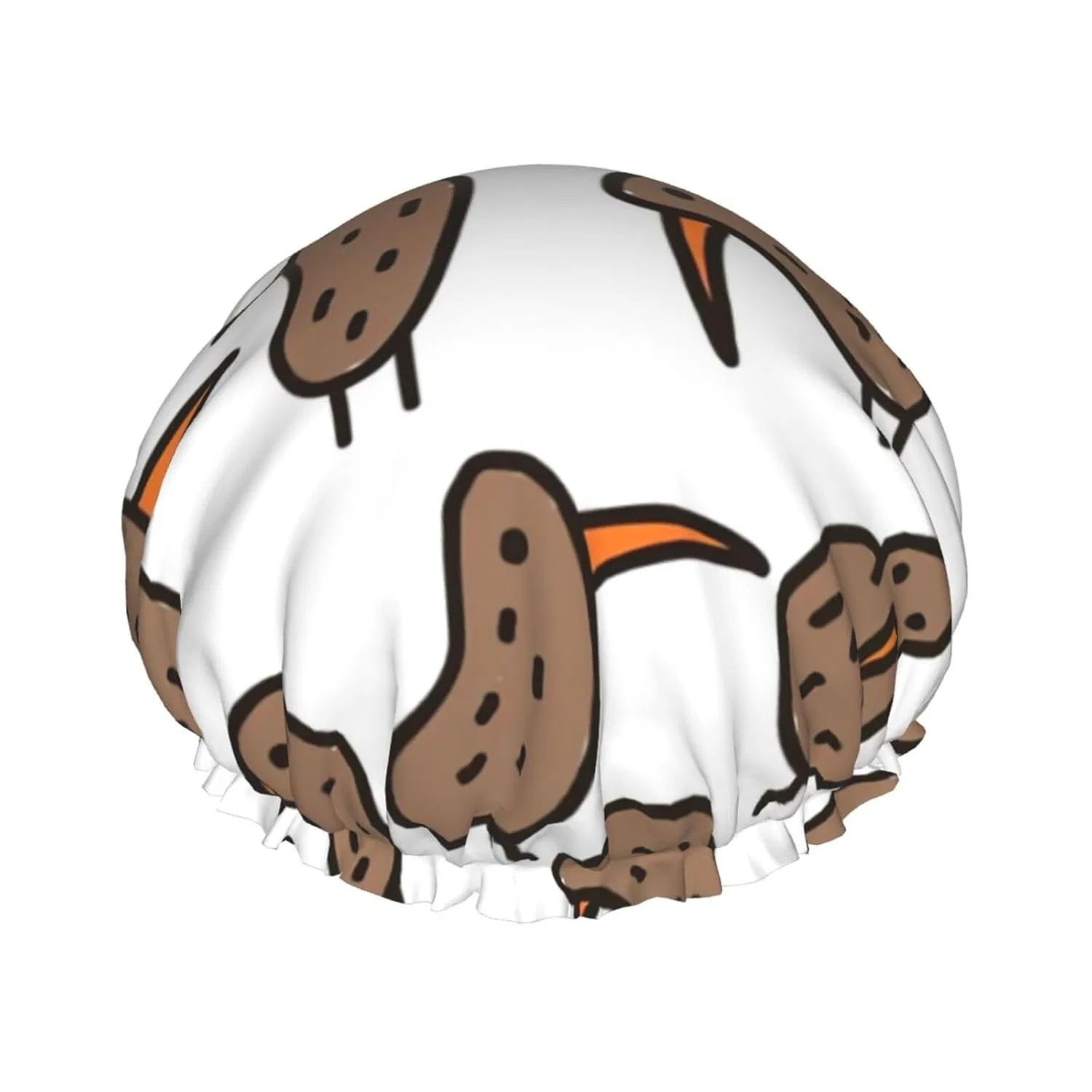 Душeвая шапочка с принтом Kiwi Birds, LIXLZH, 26.9 см, Черный