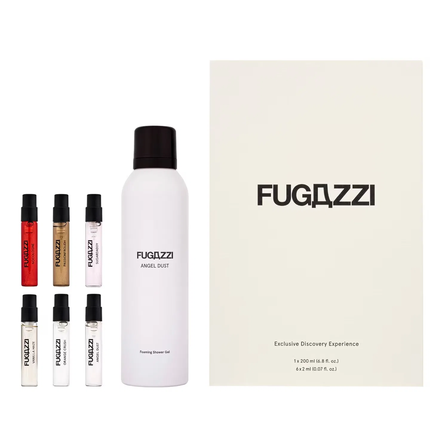 Набор парфюмерных миниатюр 6x2 мл с гелем для душа Fugazzi Fragrances