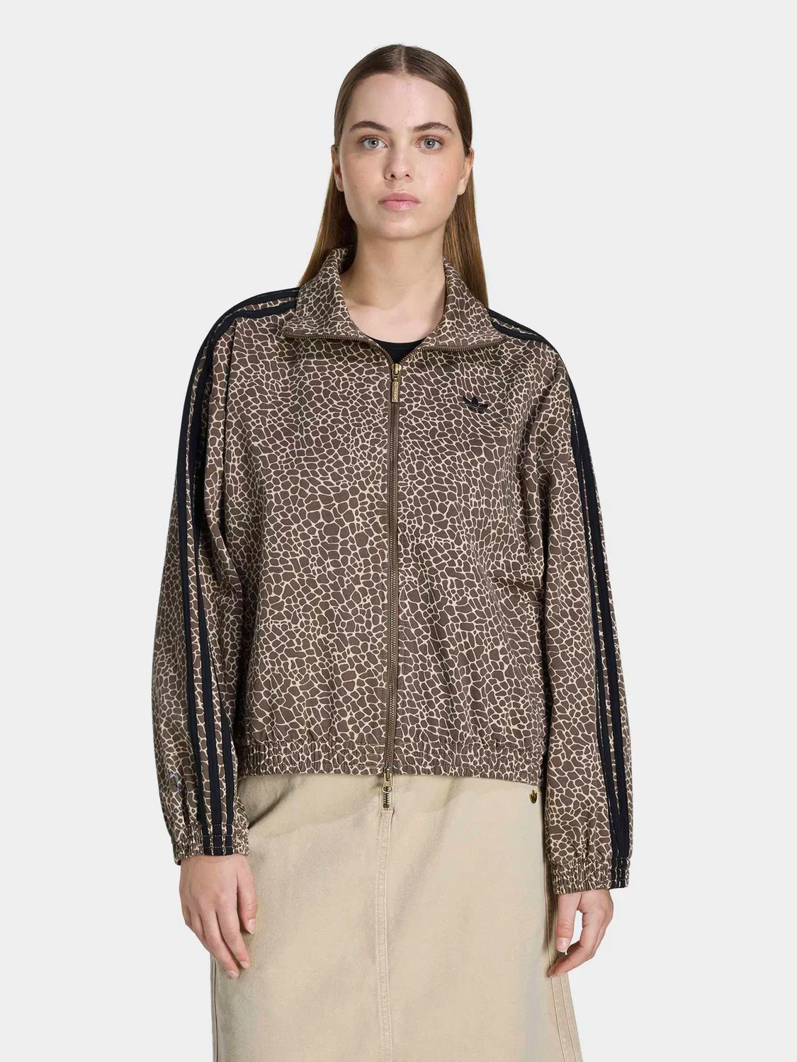 Джинсовая куртка Firebird Oversized AOP adidas originals, коричневый