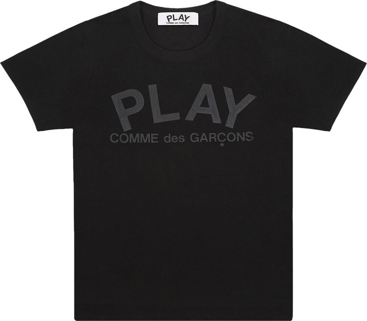 

Футболка Comme des Garçons PLAY Logo Text T-Shirt 'Black', черный