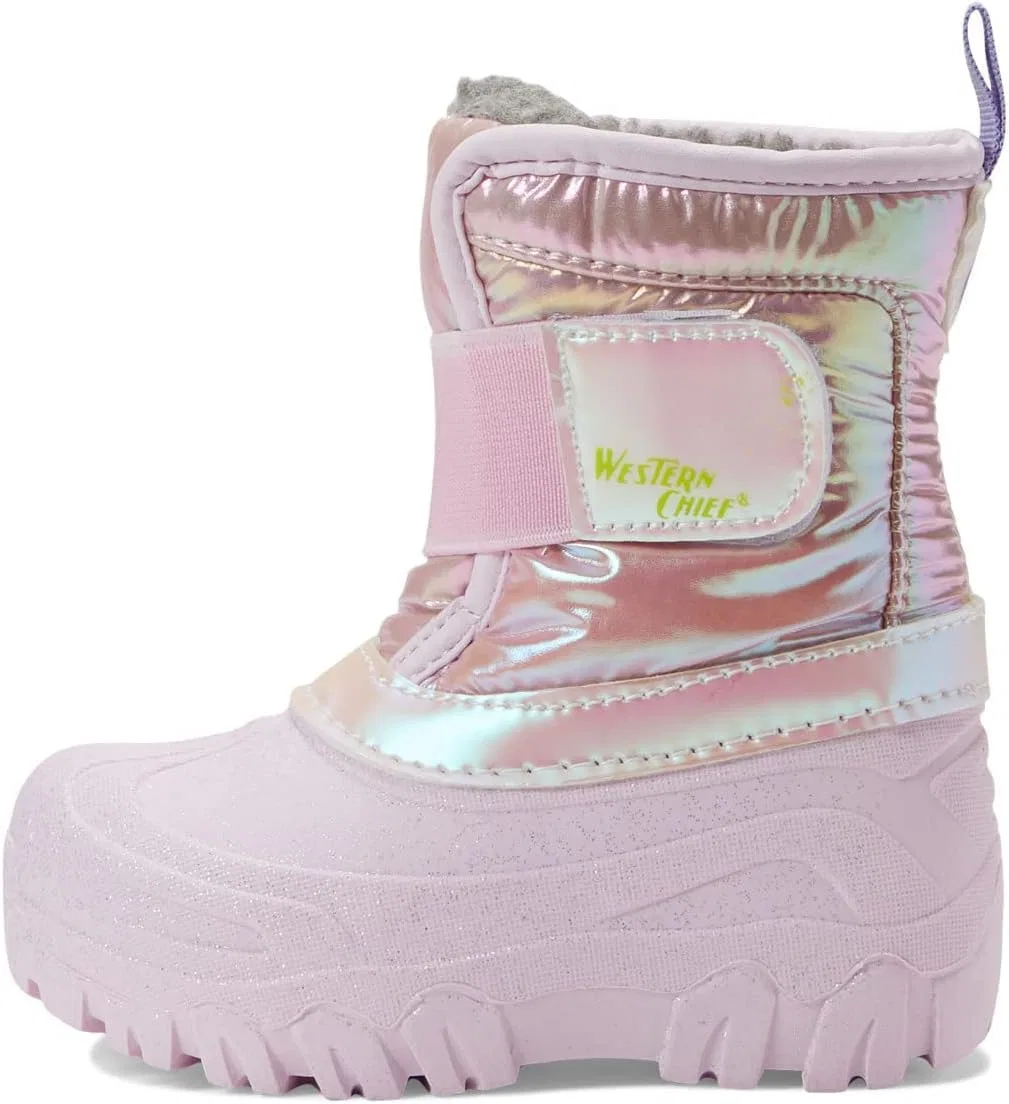 Детские сапоги для девочек с принтом Baker Snow Boot Western Chief, Iridescent — фото 4
