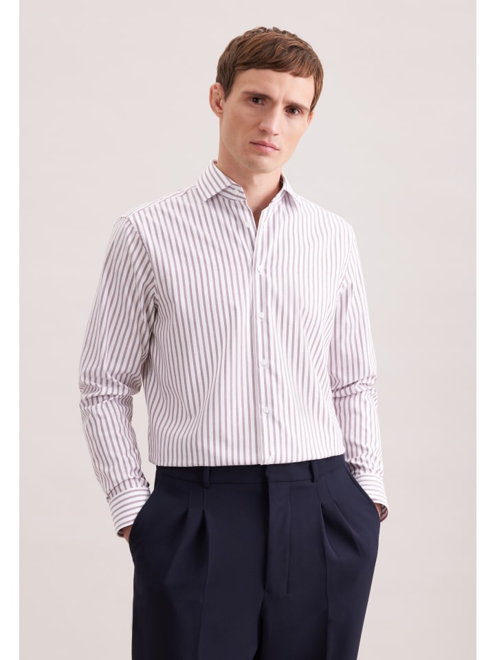 

Seidensticker Деловая рубашка, стандартный размер, коричневого цвета