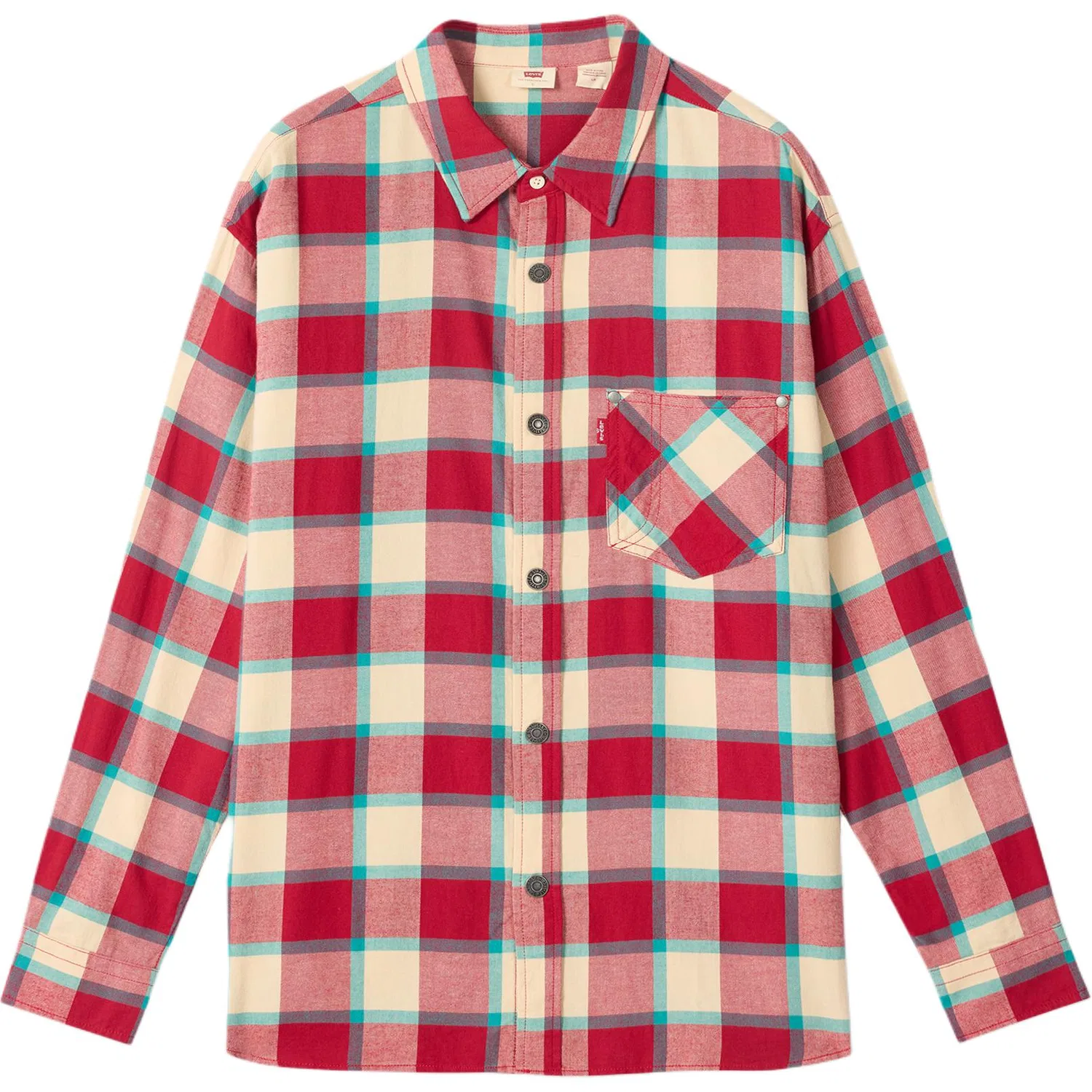 Женская рубашка с воротником Red Plaid Levis