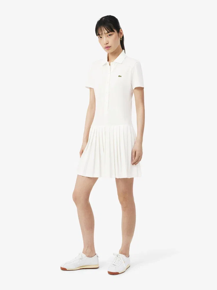 Платье мини LACOSTE поло, Белое
